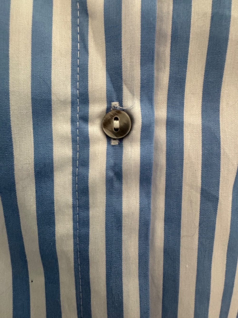 entro Blue and White Vertical Stripe Midi Shirt Dress - Picture 4 of 6